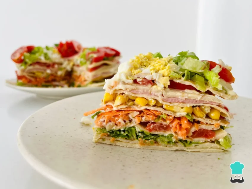 Receta de Torre de panqueques primavera