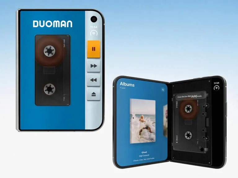 Walkman retro en un iPhone